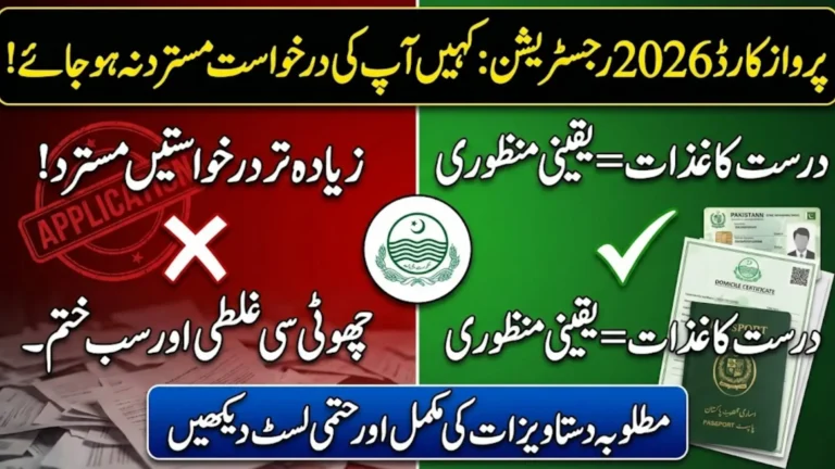 Parwaz Card Punjab Documents Required Complete List 2026 For Registration