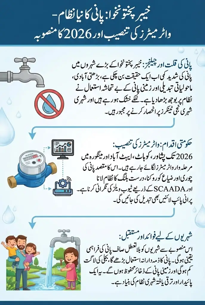 KP to Install Water Meters in Four Major Cities – Full Details 2026 Step by Step