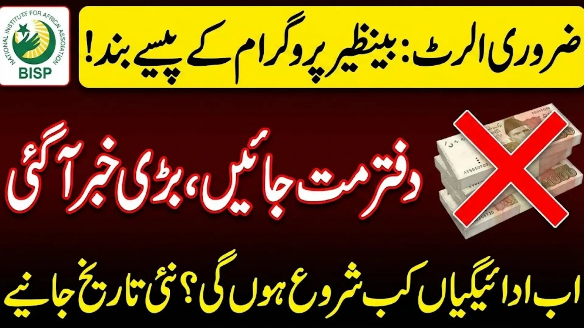 Benazir Income Support Program Alert Payments Suspended for One Day