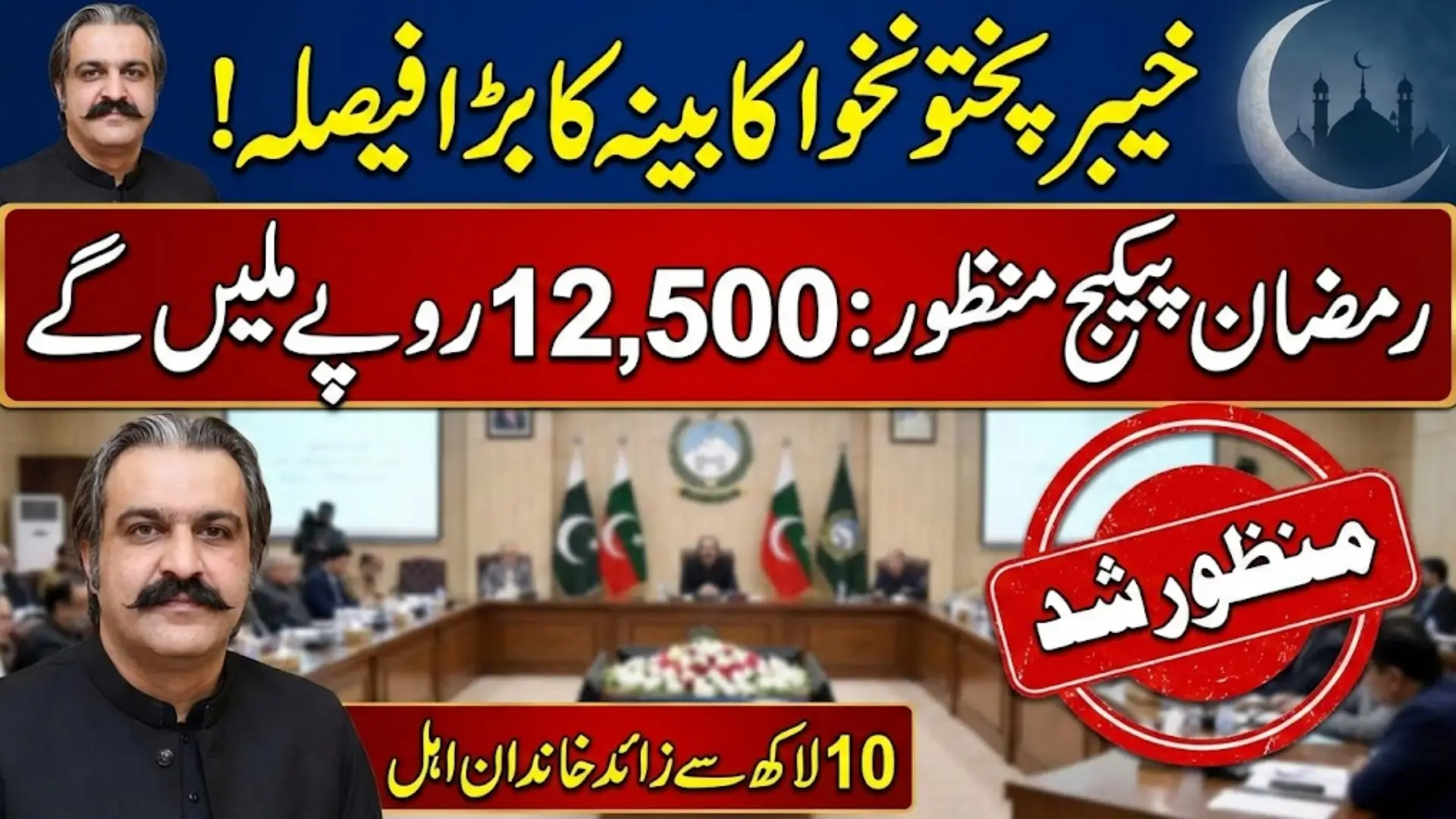 KP Cabinet Approves Ramadan Relief Package 12500 for Over 1.06 Million Families