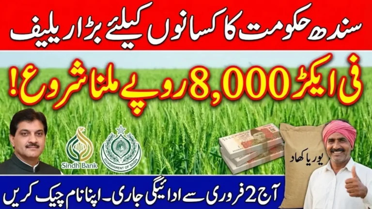 Sindh Wheat Farmers Support Fertilizer Subsidy Launch Today – Complete Details 2026